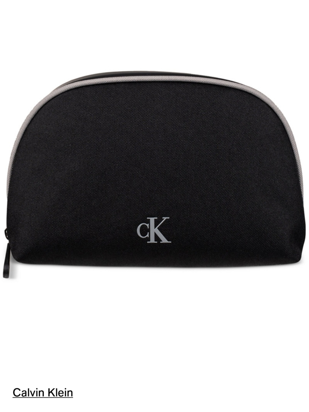 Calvin Klein Black and Light Gray Men's Toiletry Pouch